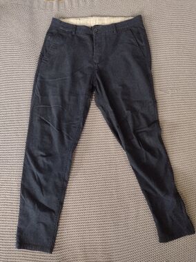 Zara Men's Dark Navy Slim Chinos
